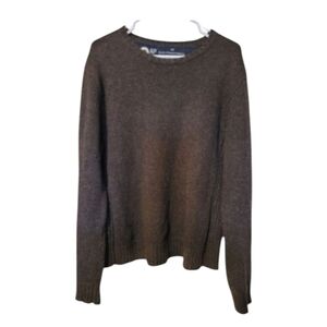 Rare GAP Vintage Wool Cotton Made In Hong Kong Brown Sweater Size Medium Mens
